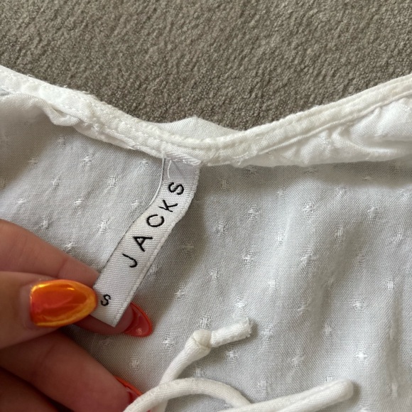 White Ruffle Blouse - Picture 3 of 3